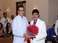 2014 Dr. Prashant Konduskar is being honored by the Hon. Revenue Minister Balasaheb Thorat.